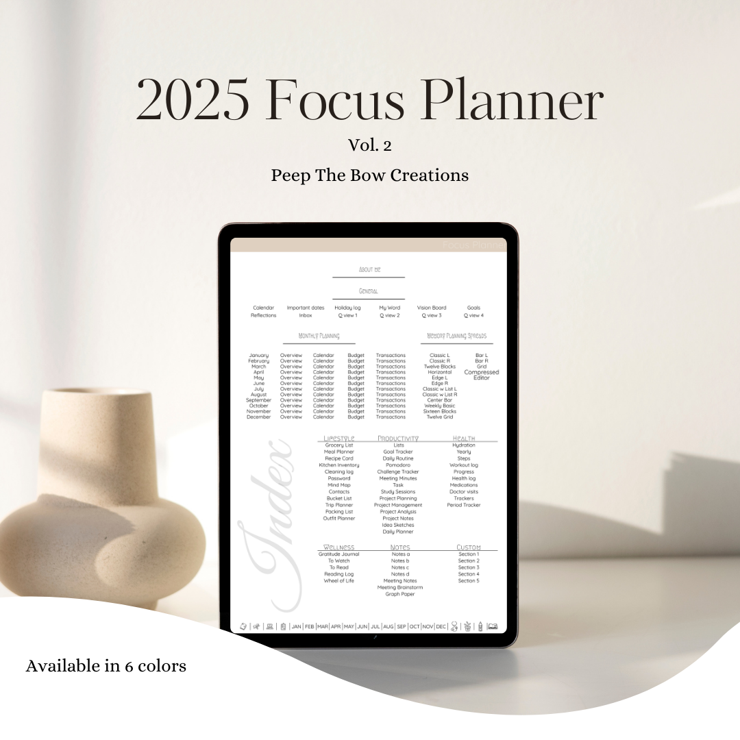 Focus Digital Planner Volume 2 (2025) Undated