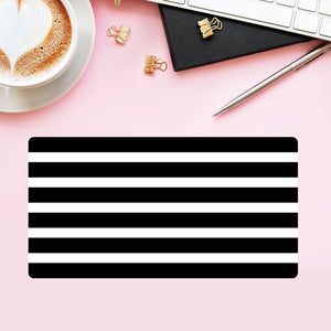 Mono Striped Desk mouse pad