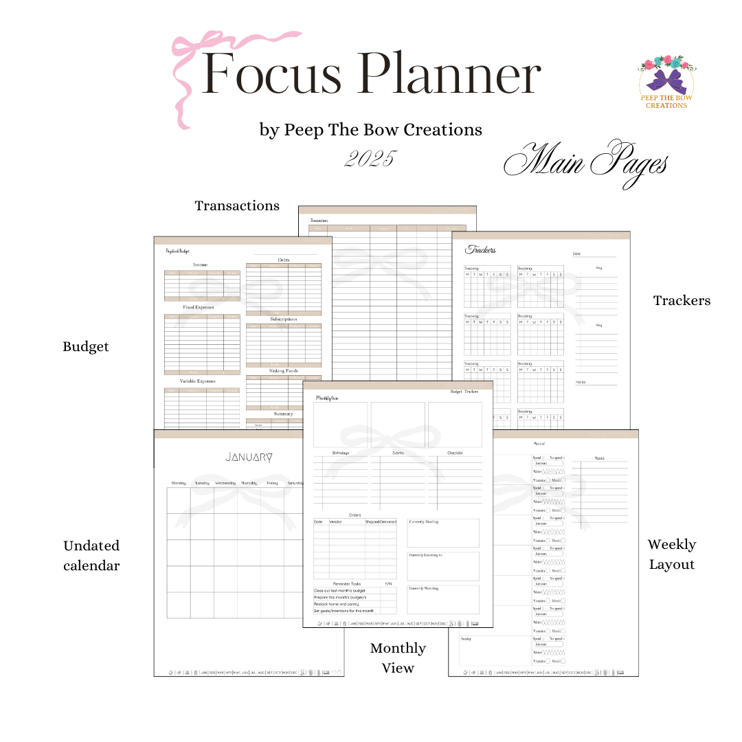 Focus Digital Planner Volume 2 (2025) Undated