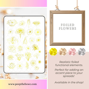 Foiled Flowers grouped