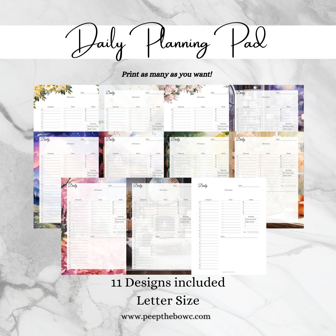 Daily Planning Pad - Printable