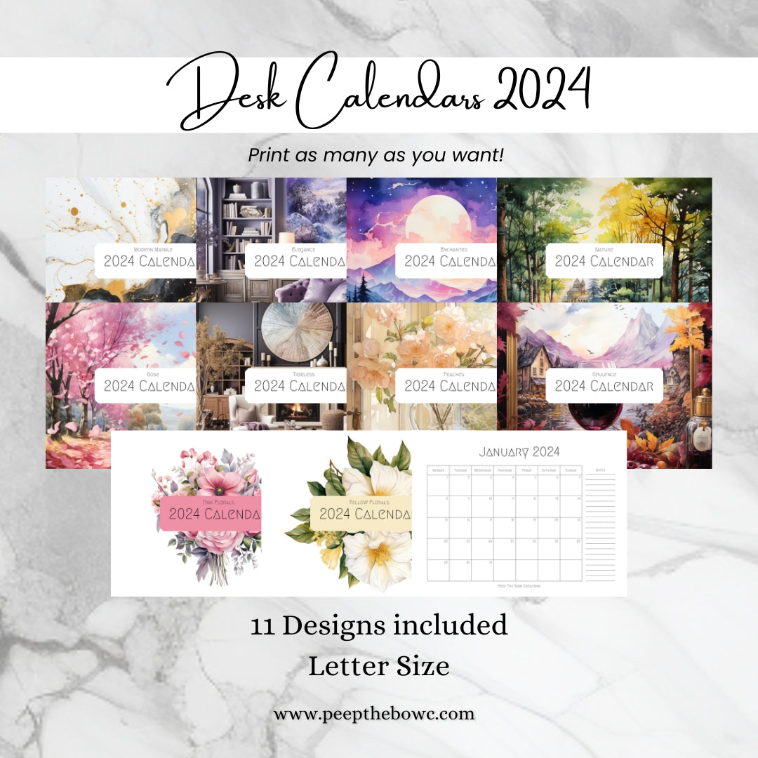 Desk Calendars 2024 - Printable