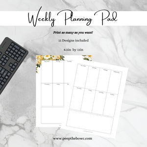 Weekly Planning Pad - Printable