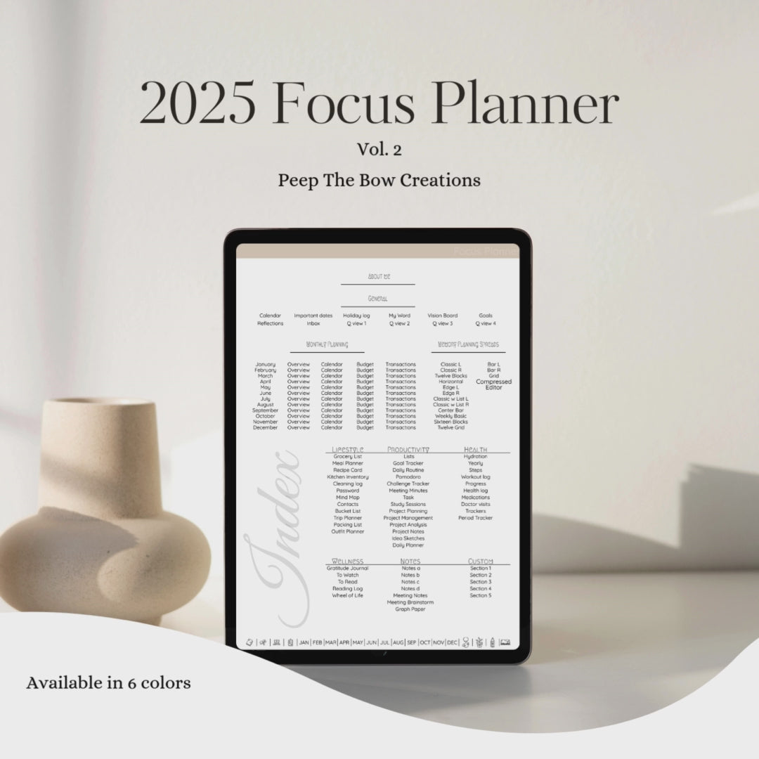 Focus Digital Planner Volume 2 (2025) Undated