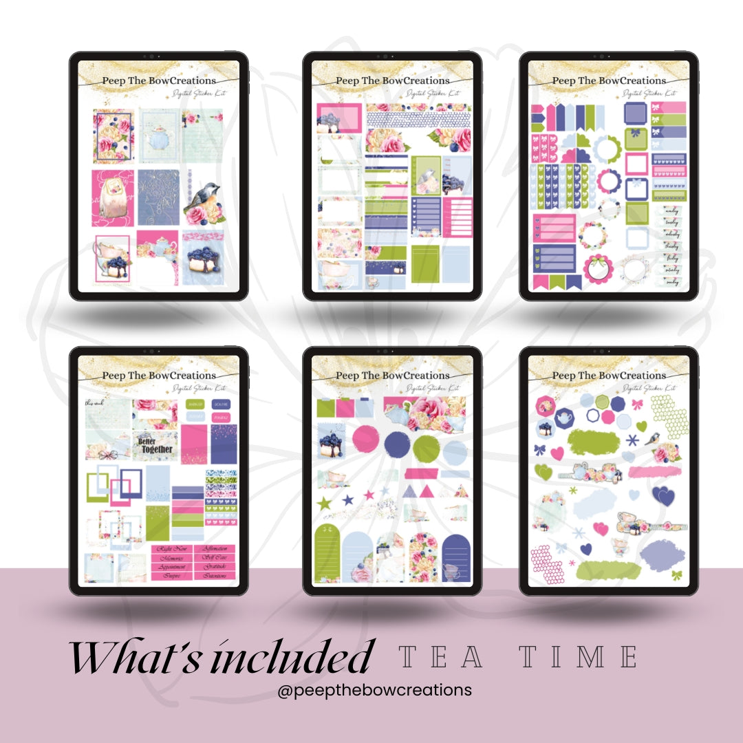 Tea Time Stickers DSP-19