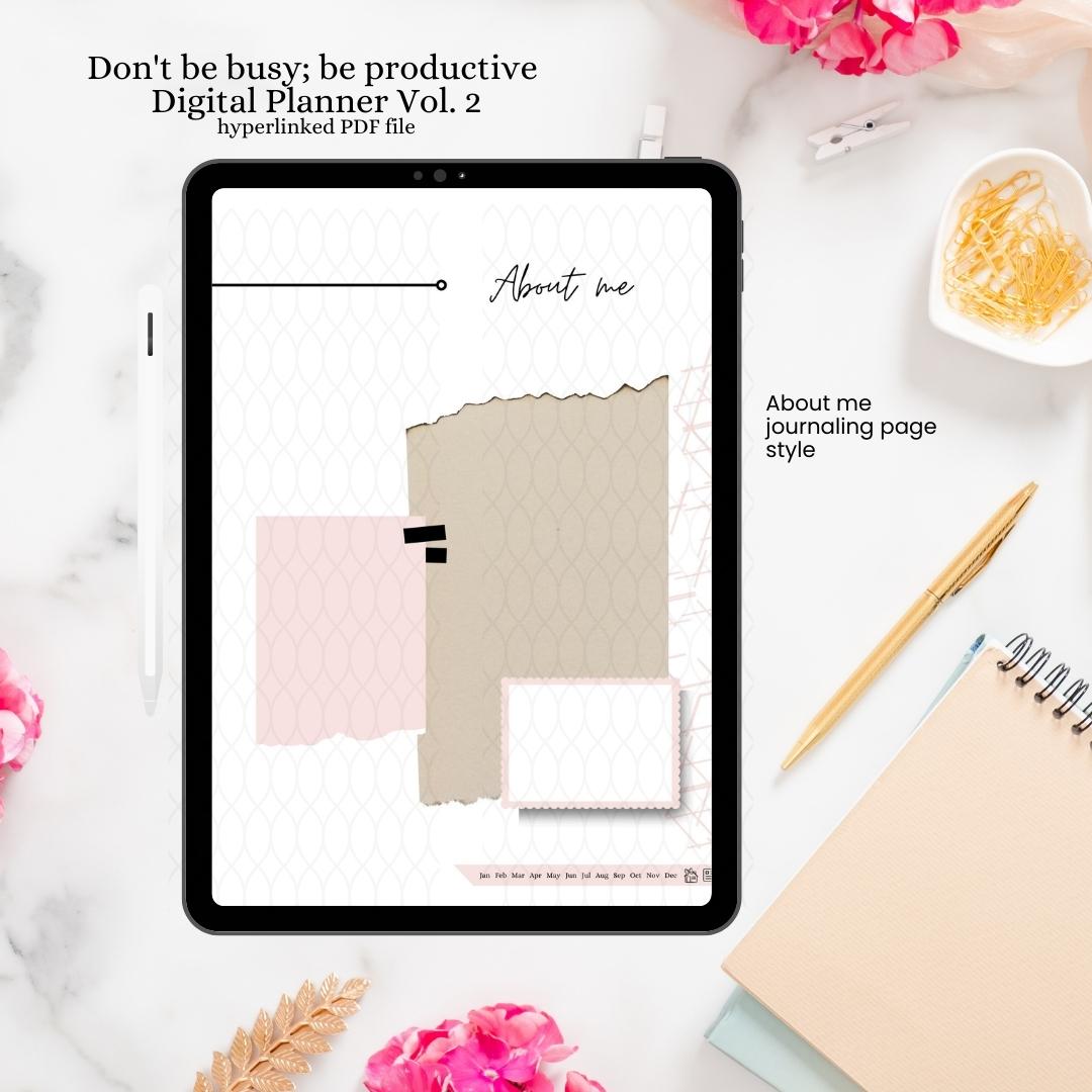 Don't by busy; be productive Digital Planner Vol. 2