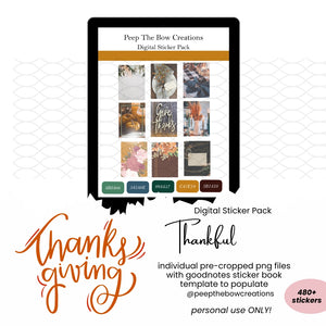 Thankful Digital Sticker Pack