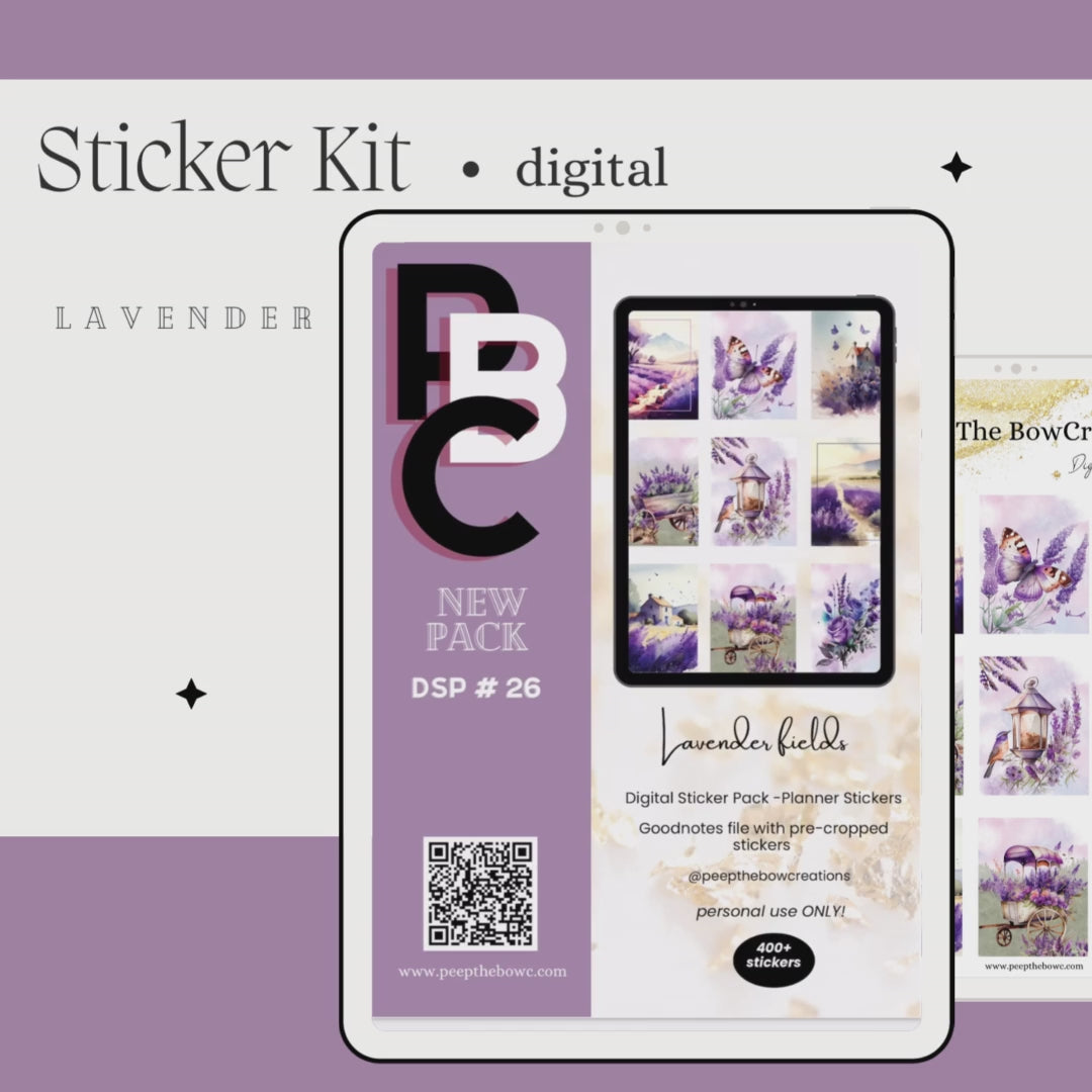 Lavender Fields Stickers DSP-26